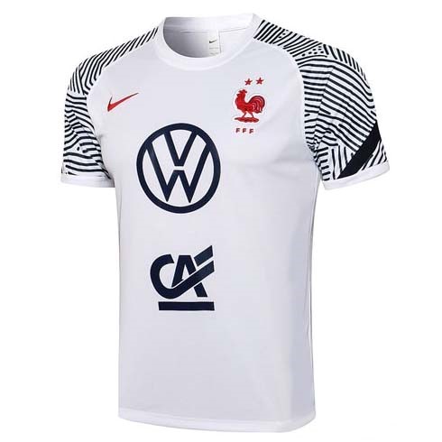 Trainingsshirt Frankreich 2022 Weiß Günstige Fußballtrikots